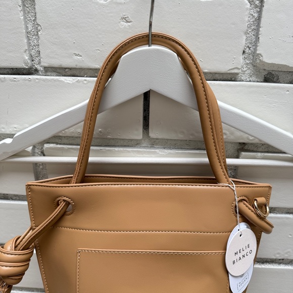 Melie Bianco Camel Faux Leather Bucket Bag - Picture 5 of 6